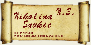 Nikolina Savkić vizit kartica